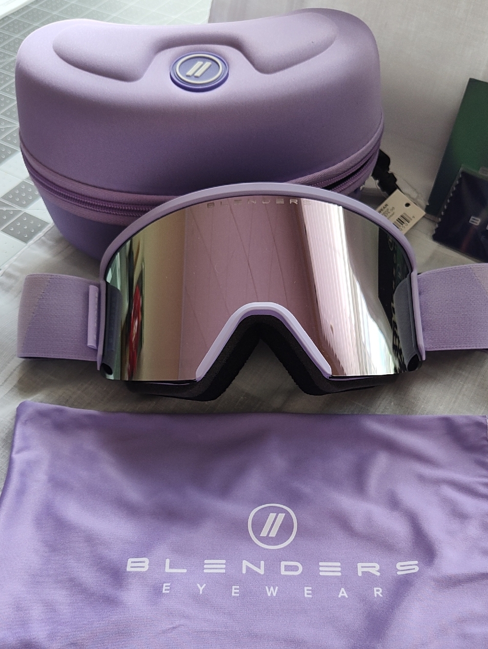 Lilac Protective Goggles with Mirrored Lens
